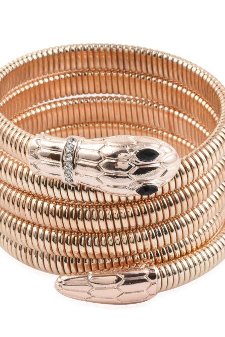 373 - Rose Gold Serpent Coil Bracelet - Image 1