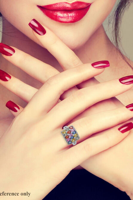 54 - Royal Mosaic Sapphire Ring - Image 4