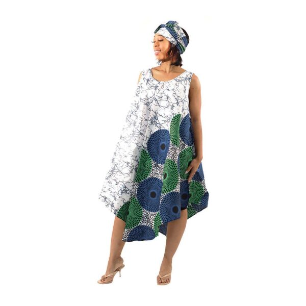 0001 - Ocean Bloom Umbrella Dress Set