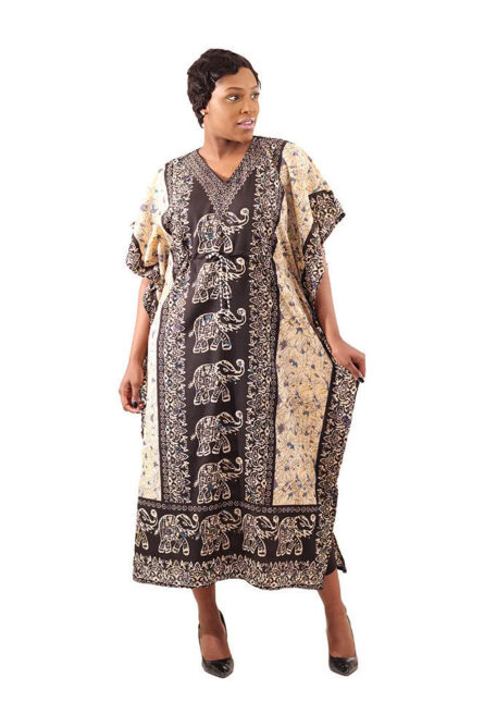 0079 - Majestic Elephant Flow Kaftan - Image 1