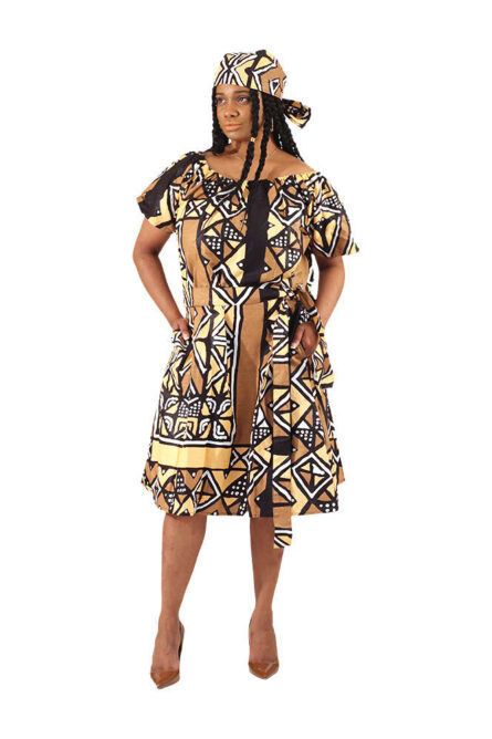 0006 - Sahara Clay Tie-Waist Dress - Image 1