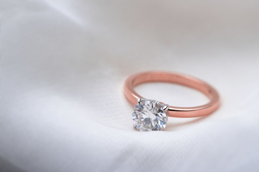 Diamond rose gold ring