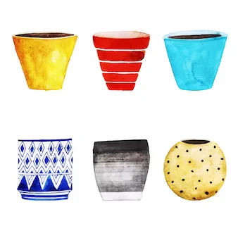 African hand painted Cups