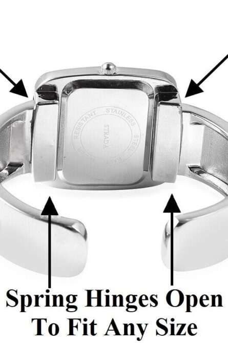 STRADA Japanese Movement Cuff Bangle Watch - Image 4