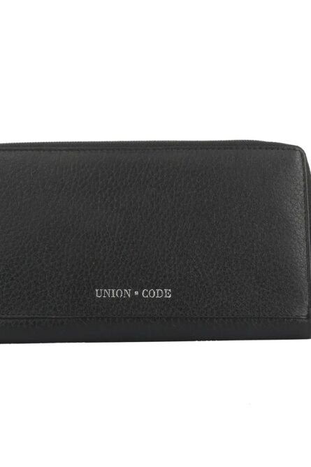 Union Code Black Genuine Leather RFID Zip Wallet (7.5”) - Image 3