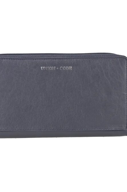 Union Code Navy RFID Protected Genuine Leather Owl Wallet - Image 2