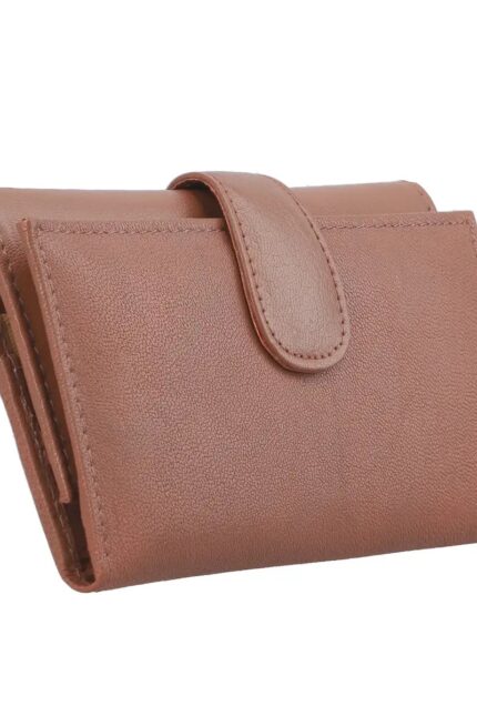 Passage Tan Genuine Leather RFID Tri-Fold Wallet