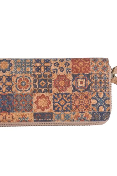 RFID Cork Wallet with Dual Zipper & Wrist Strap - Image 2