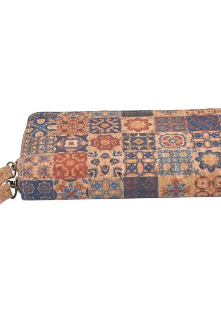 RFID Cork Wallet with Dual Zipper & Wrist Strap - Image 3