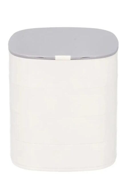 White & Gray 360° Rotating 4 Tier Jewelry Organizer - Image 4