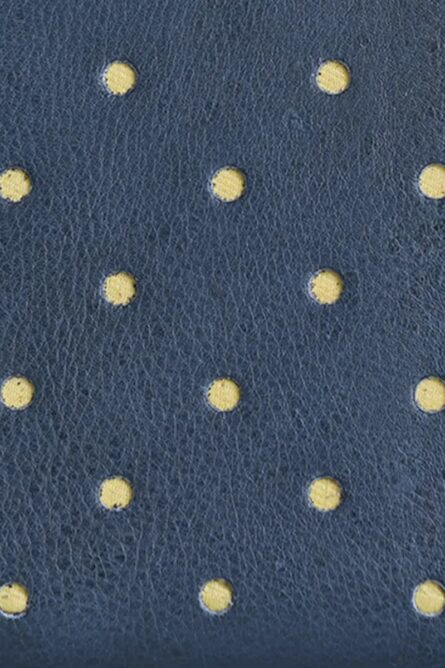 Union Code Blue Genuine Leather RFID Zip Wallet – Polka Dot (7.5”) - Image 5