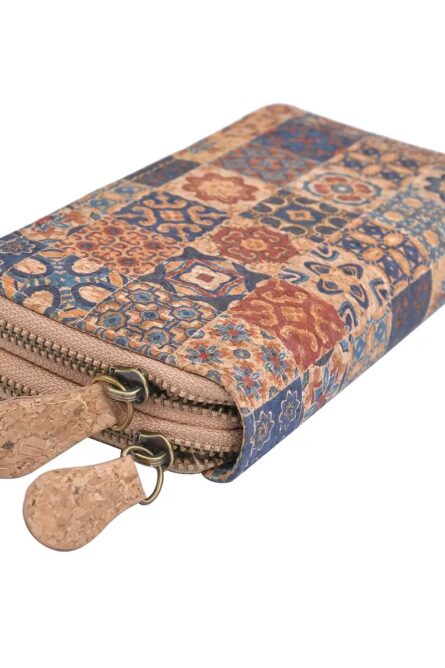 RFID Cork Wallet with Dual Zipper & Wrist Strap - Image 4
