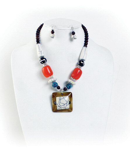 17 - Bold Eternity Beaded Necklace & Earring Set - Image 2