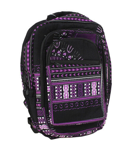 095 - Royal Violet Dashiki Backpack - Image 1