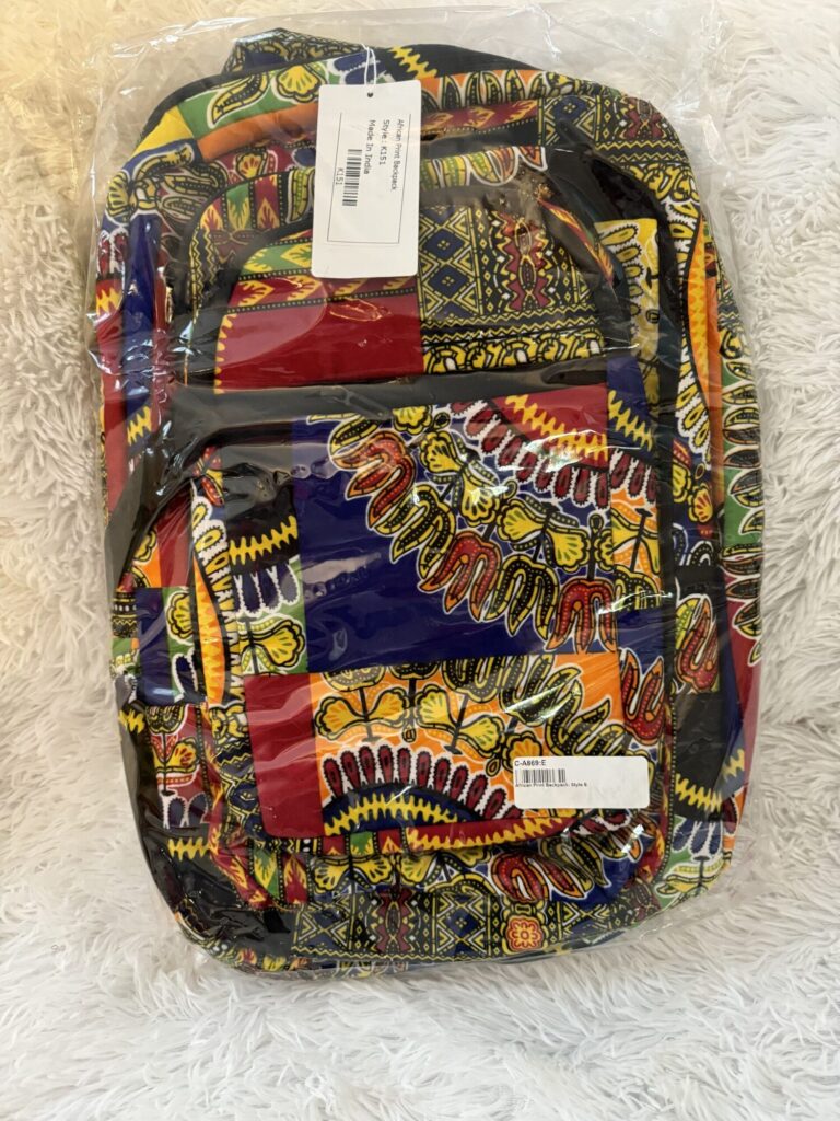 African Print Laptop Backpack