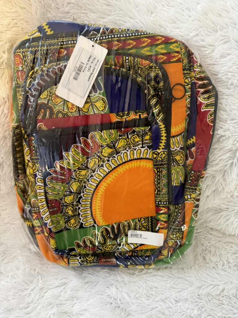 095 - Bold Dashiki Print Backpack
