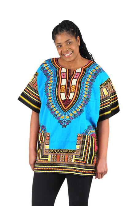 Turquoise Dashiki - Made in Thailand 2XL - Image 1