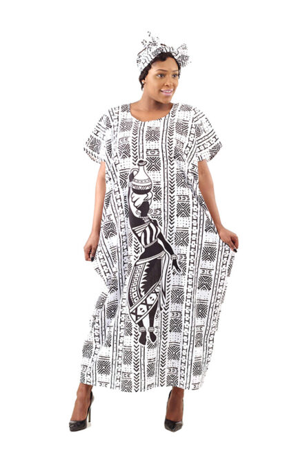 0084 - Sable Queen Mudcloth Kaftan - Image 1