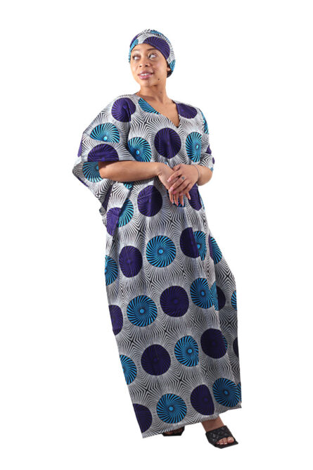 0076 - Royal Swirl Maxi Kaftan - Image 2