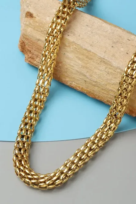 299 - Gold Mesh Chain Necklace - Image 2