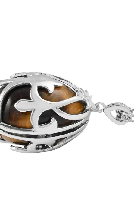 29 - Yellow Tiger's Eye Pendant Necklace - Image 3