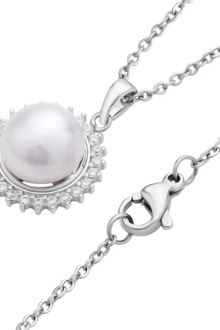 254 - Freshwater Pearl Sunburst Pendant Necklace - Image 6