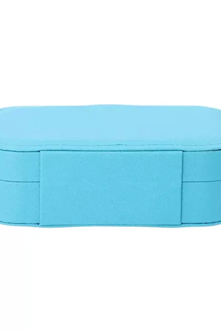 Faux Leather Travel Jewelry Organizer with Mirror - Image 3