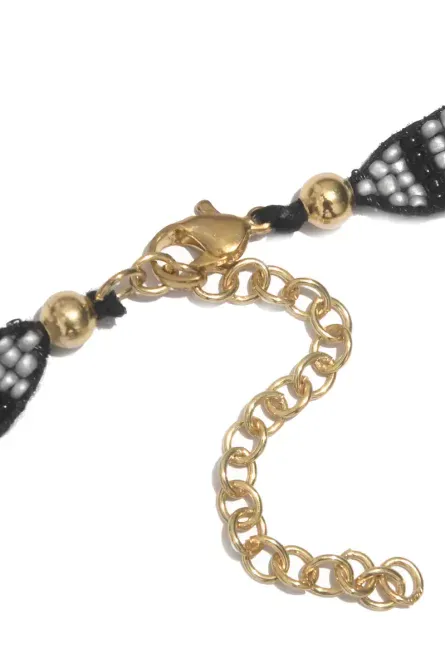 298 - Handmade Tribal Seed Beaded Multi-Layered Necklace - Image 4