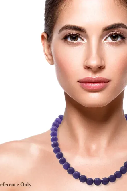 252 - Purple Crystal Beaded Necklace - Image 3