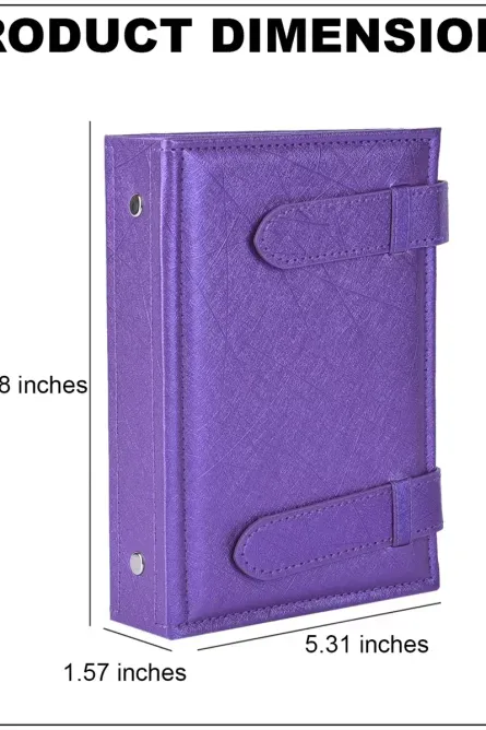 Faux Leather 4 Page Book Style Earring Holder - Image 7