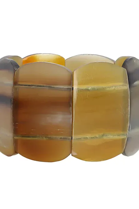 442 - Natural Buffalo Horn Stretch Bracelet - Image 3
