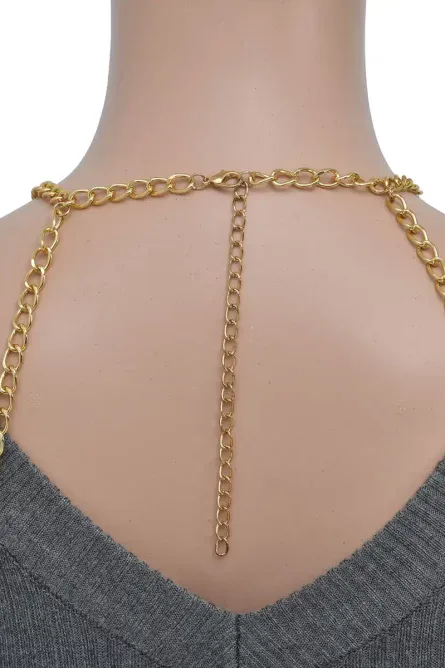 296 - Austrian Crystal Layered Body Chain Necklace - Image 6