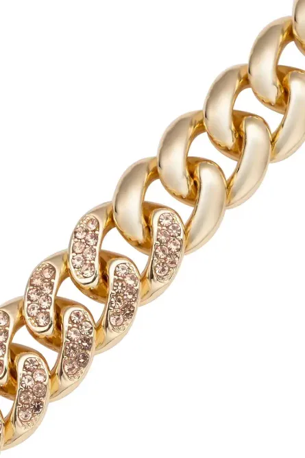 299 - Austrian Crystal Curb Link Chain Necklace - Image 4