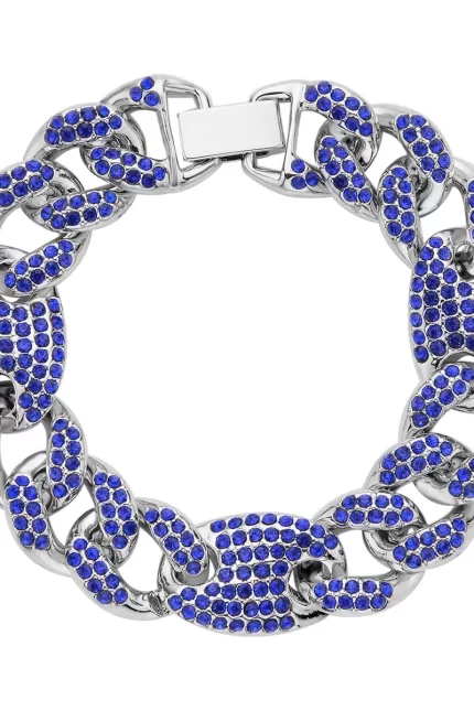 40 - Blue Blaze Crystal Link Bracelet