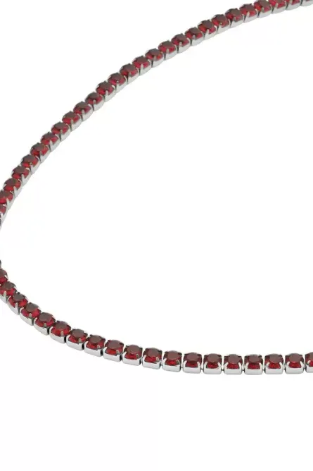 24 - Simulated Diamond Butterfly Bolo Tennis Necklace - Image 3