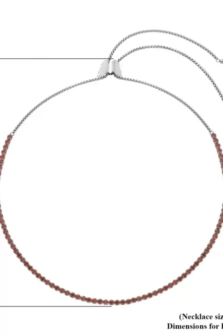 24 - Simulated Diamond Butterfly Bolo Tennis Necklace - Image 6