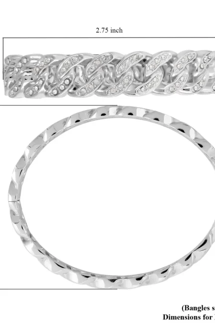 40 - Silver Ice Crystal Link Bracelet - Image 5