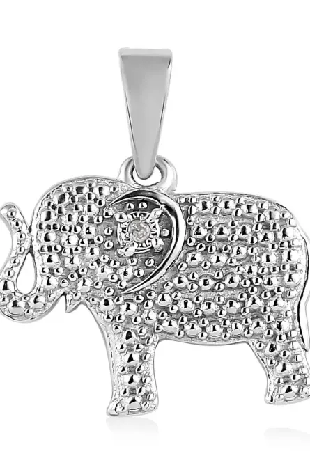 Diamond Accent Elephant Pendant - Image 1