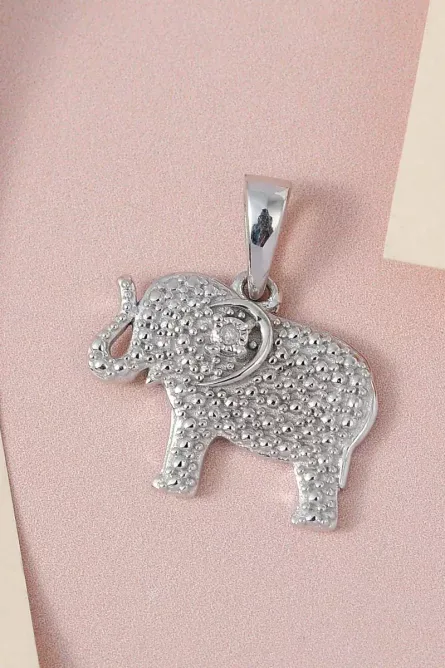Diamond Accent Elephant Pendant - Image 7