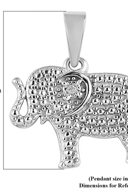 Diamond Accent Elephant Pendant - Image 5