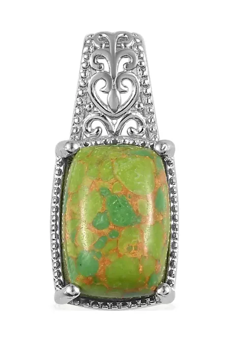 Mojave Green Turquoise Solitaire Pendant - Image 1