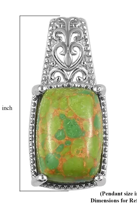 Mojave Green Turquoise Solitaire Pendant - Image 2