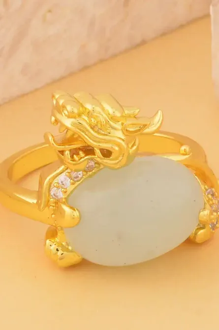 589 - Golden Guardian Aquamarine Ring - Image 2