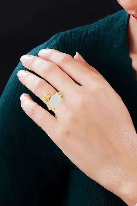 589 - Golden Guardian Aquamarine Ring - Image 3