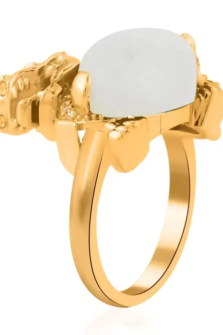 589 - Golden Guardian Aquamarine Ring - Image 4