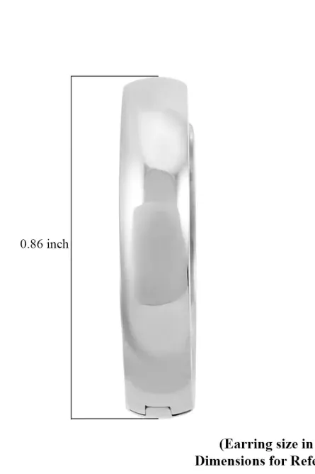 74 - Timeless Shine Stainless Steel Hoop Earrings - Image 4