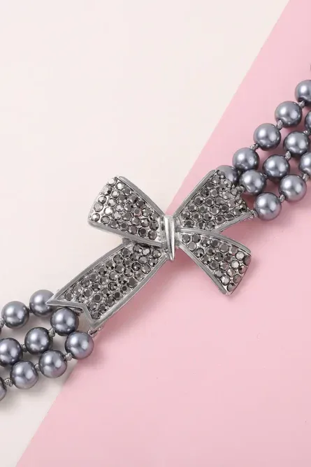 255 - Crimson Radiance Austrian Crystal Collar Necklace & Earrings Set - Image 2