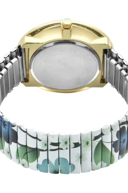 STRADA Floral Crystal Stretch Watch - Image 6