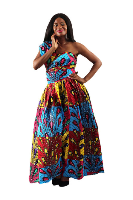 0010 - Peacock Prism Infinity Dress - Image 4