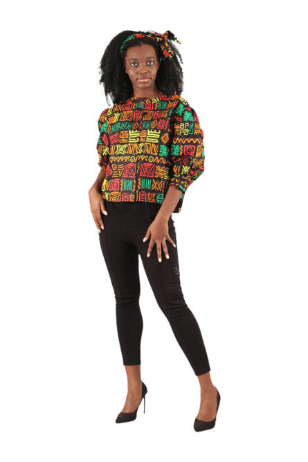 0092 - African Print Shirt - Image 1